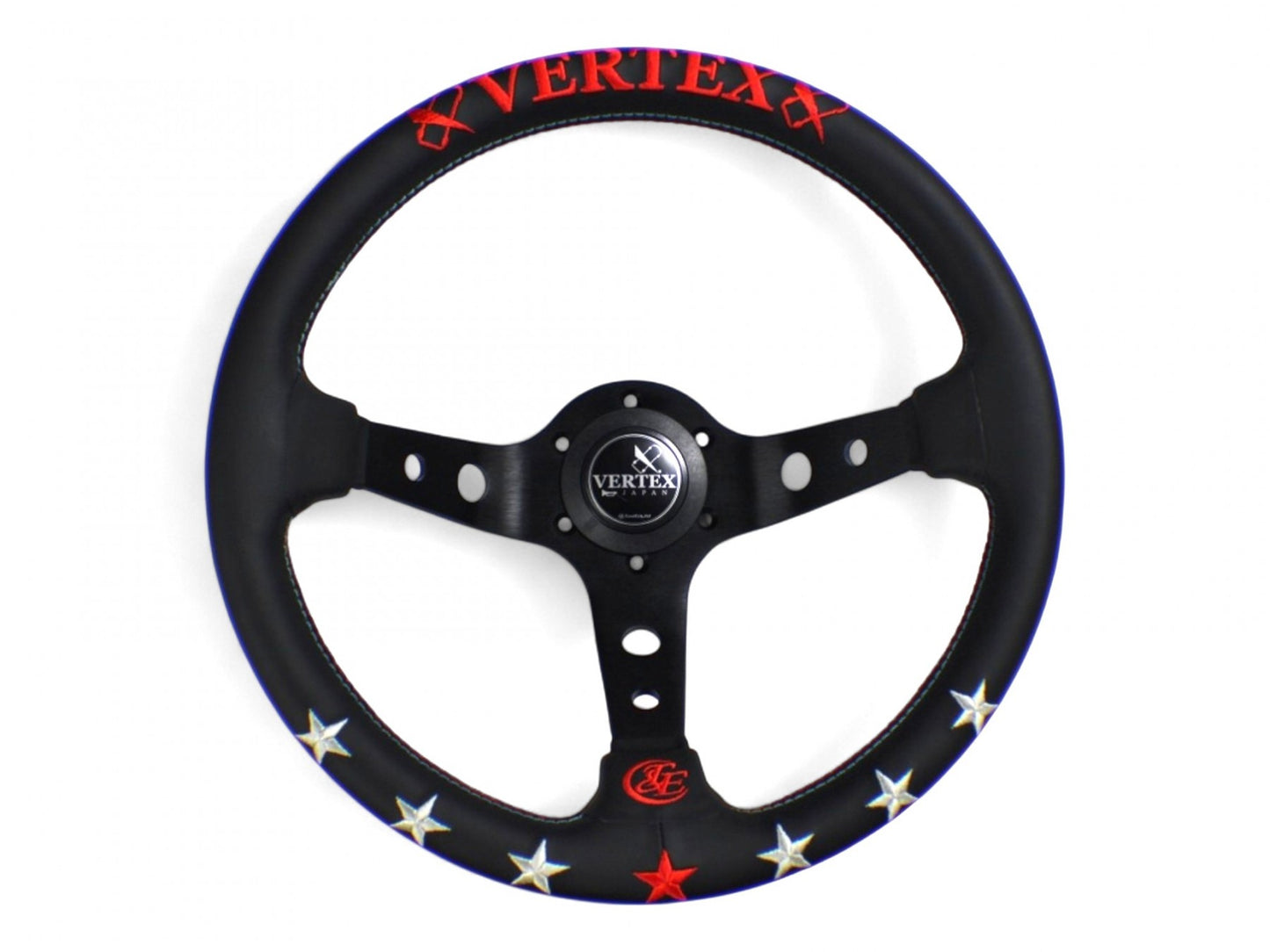 Vertex 7 Star Steering Wheel Red/Blue