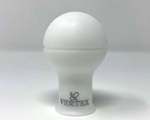 Vertex Monochrome Shift Knob White with Silver Logo