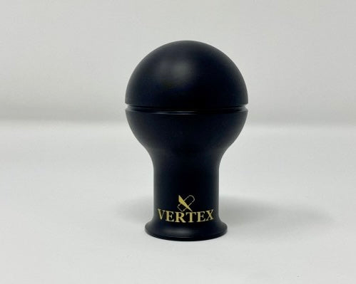 Vertex Monochrome Shift Knob Black with Gold Logo