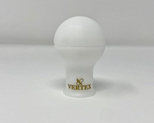 Vertex Monochrome Shift Knob White with Gold Logo