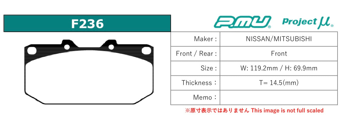 Project Mu pads F236 (Nissan 4pot front)