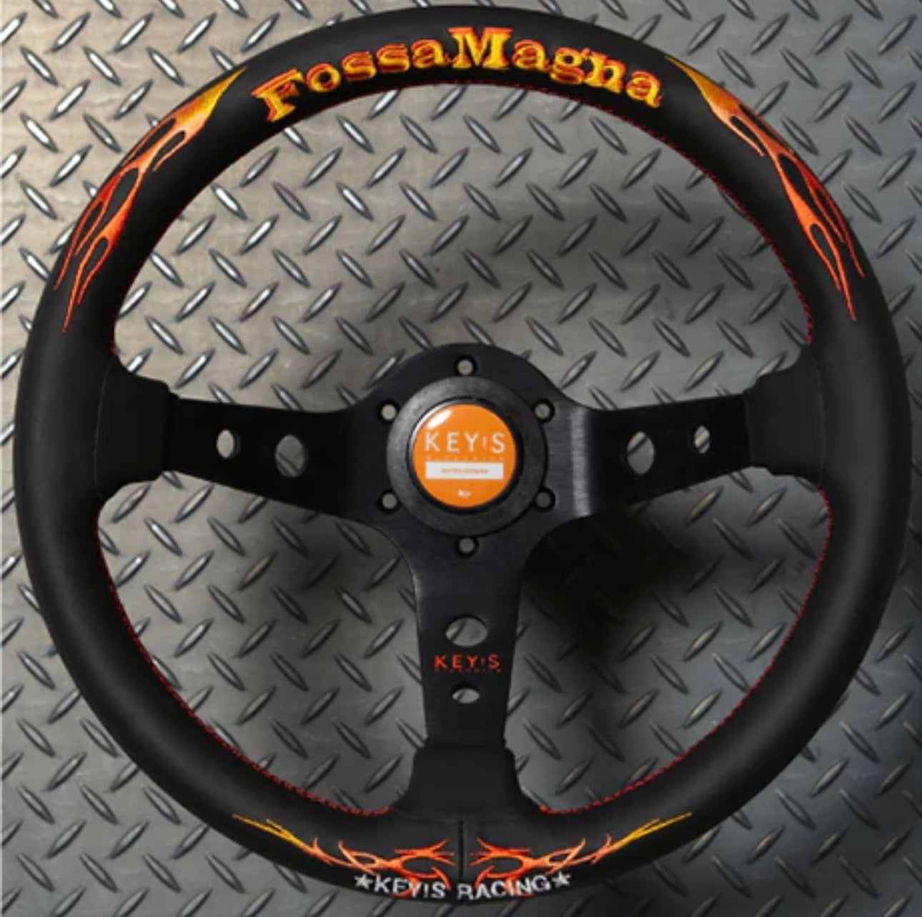 KEY'S RACING FOSSA MAGNA STEERING WHEEL DEEP SUEDE 330MM