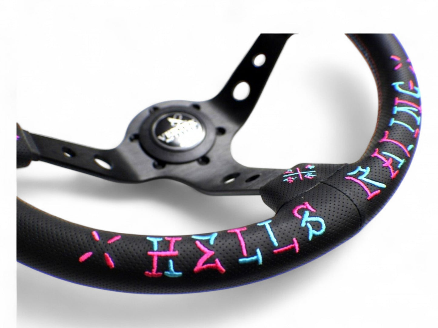 Vertex Speed Steering Wheel Pink/Blue