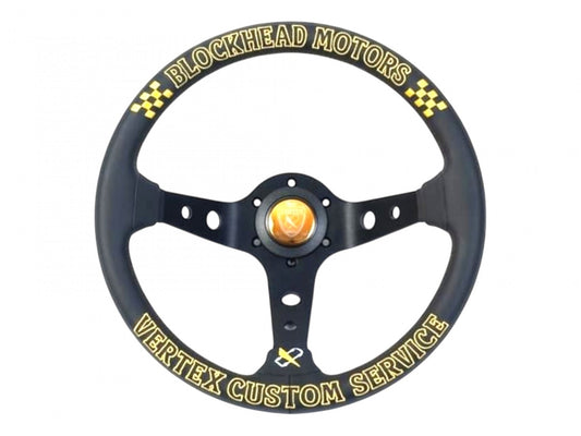 Vertex x Block Head Motors Steering Wheel