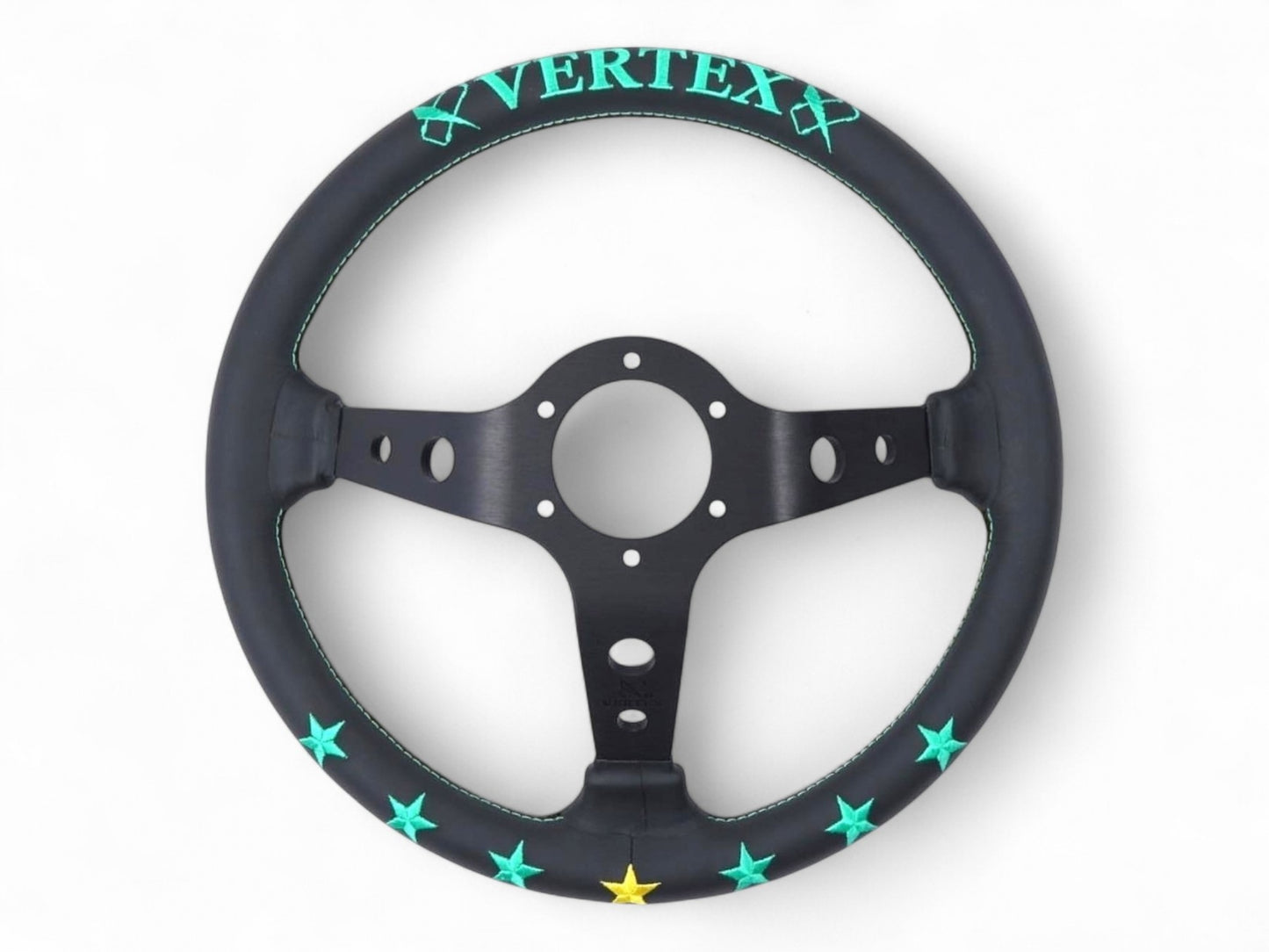 Vertex 7 Star Steering Wheel (Blue/Mint)