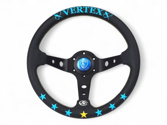 Vertex 7 Star Steering Wheel (Blue/Mint)
