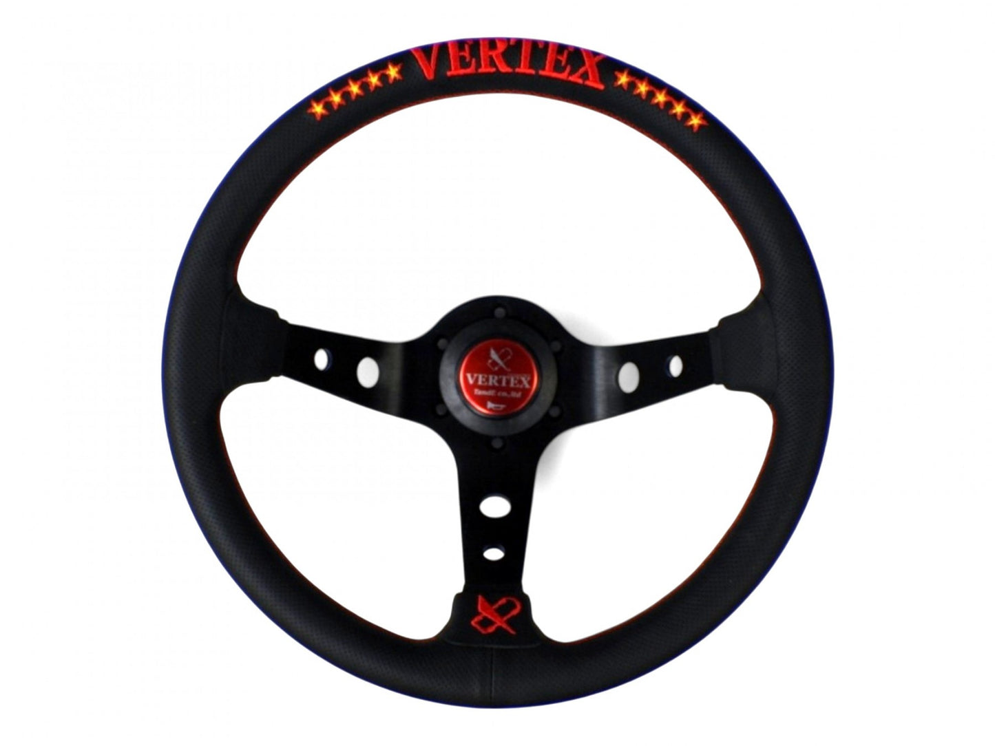 Vertex 10 Star Red Deep Dish Steering Wheel